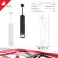 16001-0.9-001LD 300mm GU10 BK светильник точ.