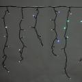 A-056AR RGB светодиодная гирлянда "бахрома" 5x0.6м 180LED черный провод влагозащищен.