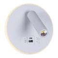 86203-9.2-001KT "L" LED12W+USB WT светильник настенный