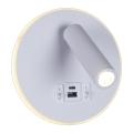 86203-9.2-001KT "L" LED12W+USB WT светильник настенный