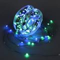 A-929 MIX гирлянда светодиод."Роса",темно-зел.провод,100м,1000LED,в компл.с трансфор.-контроллер,ПДУ