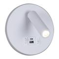 86203-9.2-001KT "L" LED12W+USB WT светильник настенный