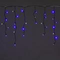 A-057A BL/W FLASH гирлянда светодиодная 5х0,6м 180LED в виде "бахрома" , провод черный,морозостойк.