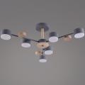 03758-0.3-06 GREY+WOOD GX53 светильник потолочный