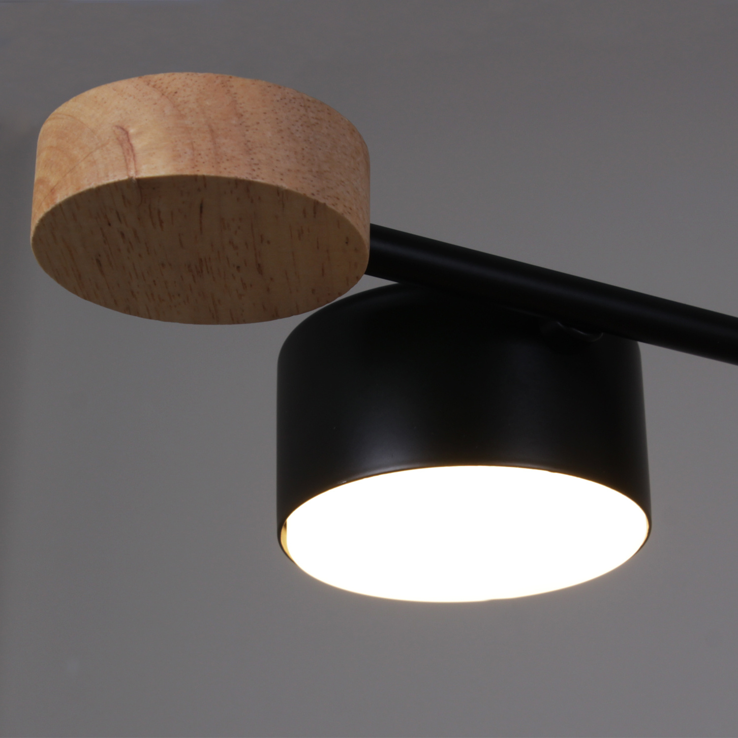 03751-0.3-10 "L" BK+WOOD GX53 светильник потолочный