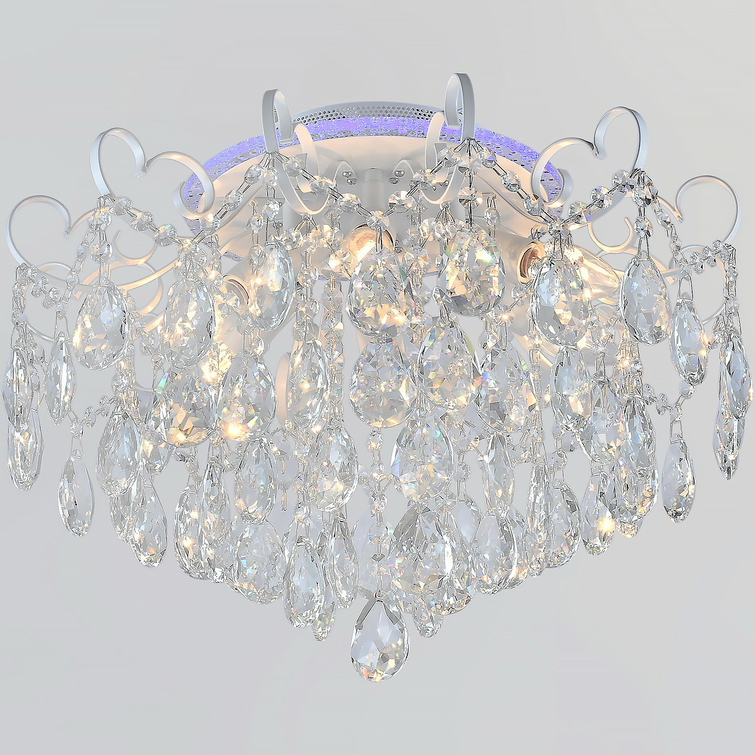 04024-0.3-06 WH+SILVER PN+RGB светильник потолочный