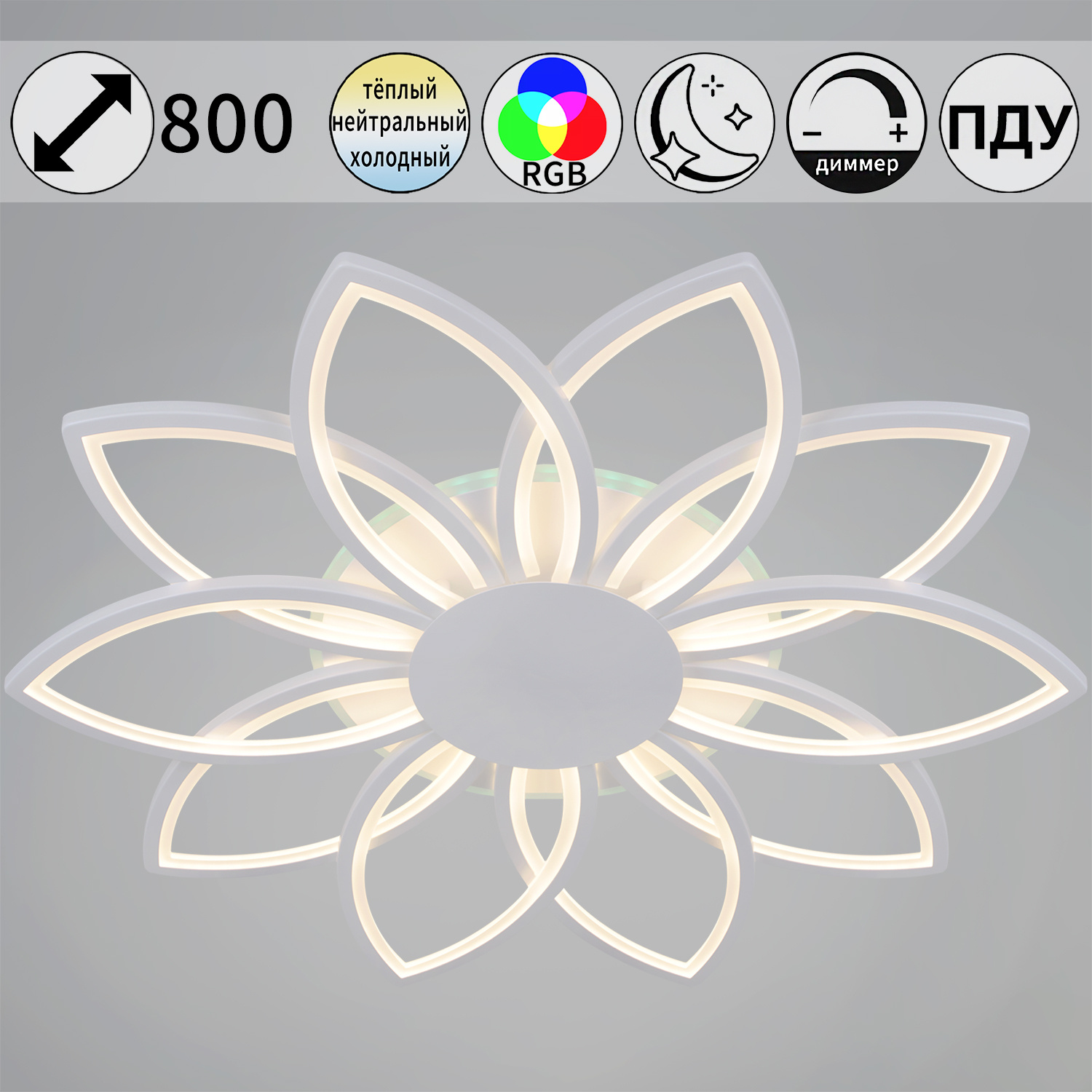 09877-0.3-10 WH (RGB) светильник потолочный