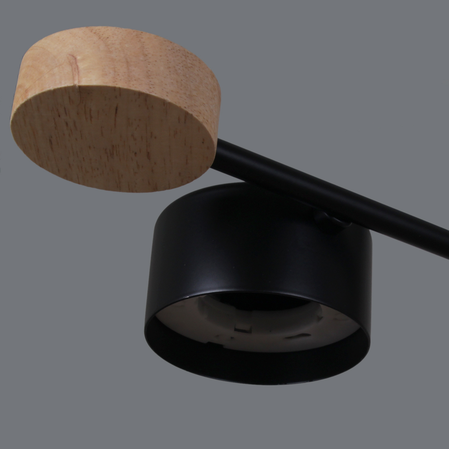 03751-0.3-10 "L" BK+WOOD GX53 светильник потолочный