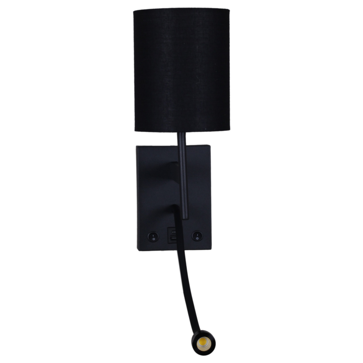 86210-9.2-001KT "L" LED3W+E14 BK светильник настенный