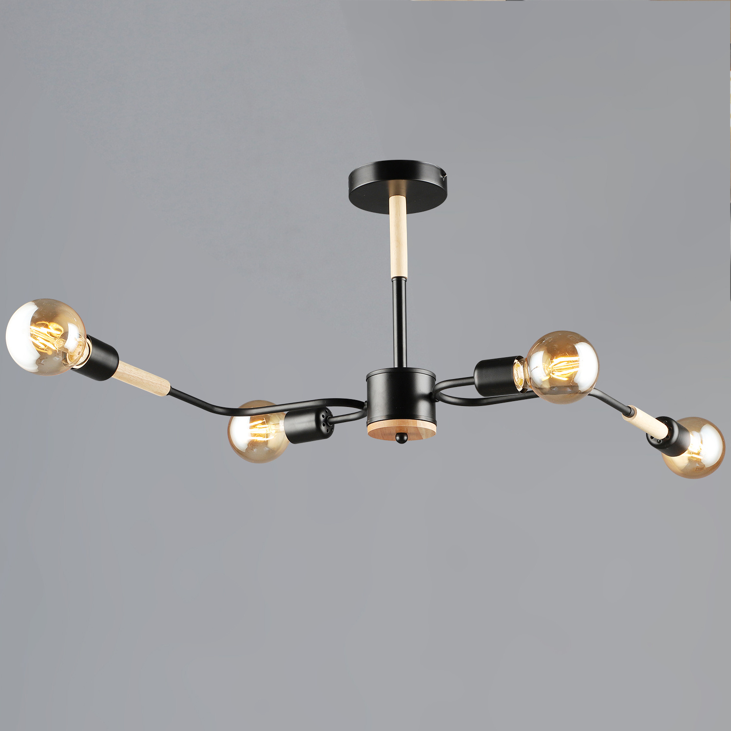 10070-0.3-04 BK+WOOD светильник потолочный