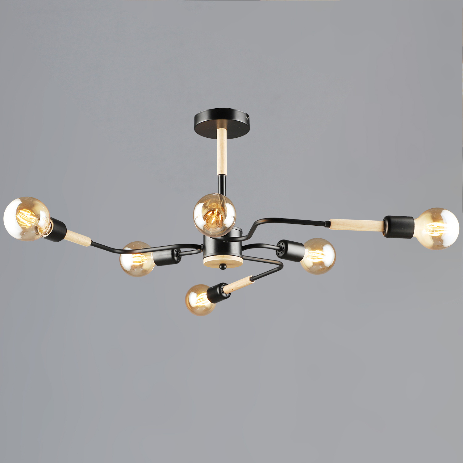 10070-0.3-06 BK+WOOD светильник потолочный