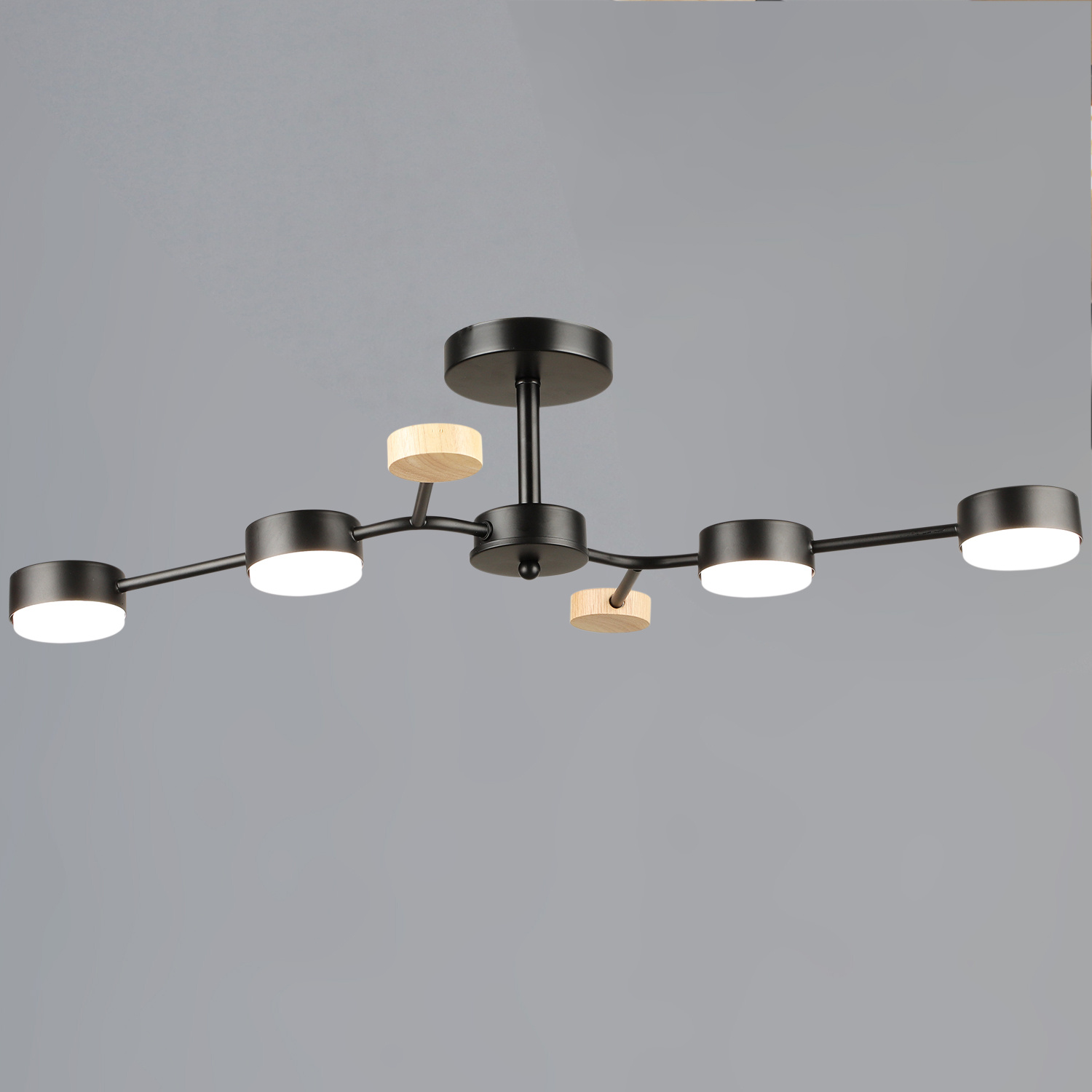 03860-0.3-04 BK+WOOD GX53 светильник потолочный