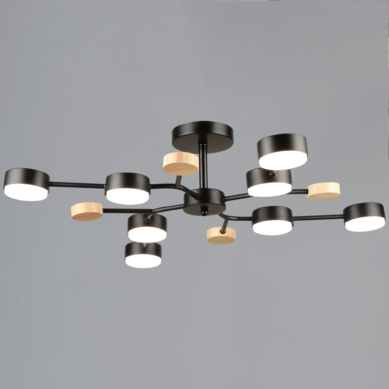 03860-0.3-08 BK+WOOD GX53 светильник потолочный